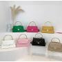 ZR766 Women's Bags Fashion Girl PU Leather Solid Color New Small Square Bag Simple Zipper Shoulder Crossbody Bag Female Party