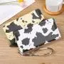 Women's Bag Wholesale 2024 Summer Korean Clash Colour Cow Pattern Multi Compartment Wallet Long Horizontal Clutch Bag