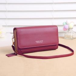 New 2024 Touch screen Mobile Phone Bag Small Mini Single Shoulder Crossbody Bag Zipper Wallet Fashion Mobile Phone Messenger Bag