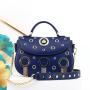 ladysky handbags for women tassel and rivet saddle bag for girls punk crossbody ladies bag quality chain shoulder bags 26cm