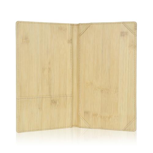 Oem Odm Menu Card Holder Folder Bar Spa Fast Food Hotel Club Coffee Restaurant List Wood Grain Menu Book Display Cover