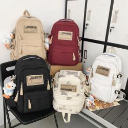 2023 Fashion Student Backpack Simple Korean High School Students Backpack Casual Large Capacity Schoolbag YI036
