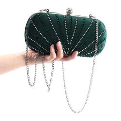 Retro style wedding clutch purse for women blackish green evening bags ladies party clutches handbag