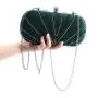 Retro style wedding clutch purse for women blackish green evening bags ladies party clutches handbag