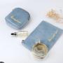 Custom Logo Printing Velvet Zipper Makeup Case Luxury Travel Cosmetic Brush Packing Portable Makeup Storage Bag