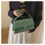 ZR624 Women's Bags Fashion Girl Chamois Solid Color Retro Small Square Bag Simple Zipper Shoulder Crossbody Bag Female Party