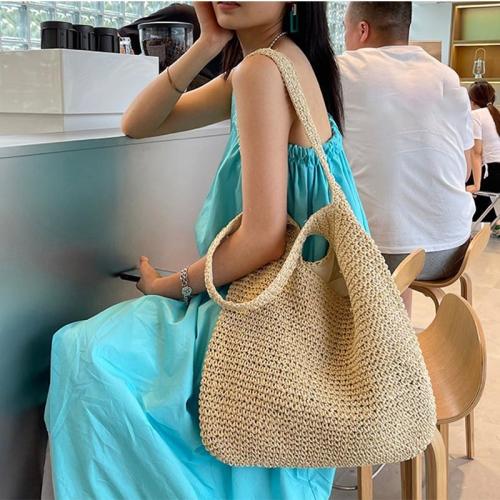 ZWY321 Wholesale Summer Vacation Ladies Straw Woven Bag Daily Leisure Travel Eco-friendly Shoulder Bag New Hot Sale Beach Bag