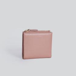 Customized Luxury Fashion Pu Vegan Leather Women Ladies  Zipper Credit Card Wallet For Woman