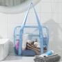 Gelory Large Capacity Transparent Wash Bag PVC Cosmetic Storage Handbag Waterproof Travel Storage Bag