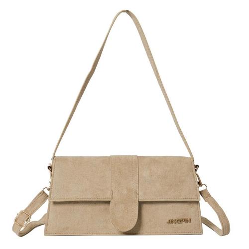 ZR624 Women's Bags Fashion Girl Chamois Solid Color Retro Small Square Bag Simple Zipper Shoulder Crossbody Bag Female Party