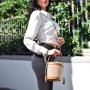 2024 New Beach Straw Bag Seaside Vacation Shoulder Bucket Bag Straw Bag for Women