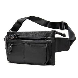 ZWY309 Men Vintage Genuine Leather Chest Bag Wholesale Daily Travel Practical Crossbody Bag Waterproof Hot Selling Waist Pack