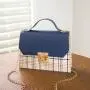 Checked Lock Portable Chain Small Square Bag Small Shoulder Bag Women Shoulder Bag Handbags With Lock