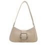 Retro Simple Tide Belt Buckle Design Bag 2024 New Women's Bags Fashion Shoulder Crossbody Armpit Bag Popular