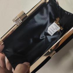 Retro Velvet Evening Bag 2024 Fashion French Vintage Shoulder Bags Banquet Clutch Wedding Party Bag Black Clutches For Women