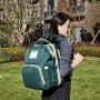 Outdoor Travel Diaper Bags USB Charger Dad Mummy Baby Bag Backpack with Bassinet