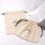 Eco Custom Logo Printing Large Cotton Coin Rice Tea Packing Dust Bag Soild Organic Muslin Cotton Drawstring Pouch