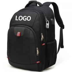 Custom logo waterproof oxford portable laptop bagpack with usb smart backpack business travel school bag for men