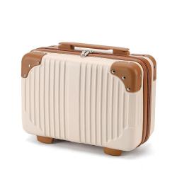 HR753 Handheld Suitcase Small Luggage Box Cute Women's Makeup Box 14 Inch Small Lightweight Travel Box Mini Storage Bag