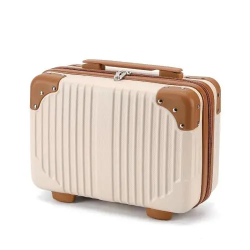 HR753 Handheld Suitcase Small Luggage Box Cute Women's Makeup Box 14 Inch Small Lightweight Travel Box Mini Storage Bag