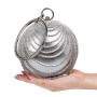 Hot selling crystal tassel round spherical rhinestone party bags gold evening bags supplier woman bags handbags pochette femme