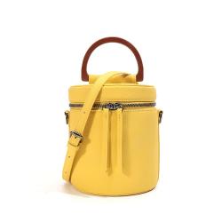 OEM ODM Sac A Main Personalise 2024 Women Small Custom Luxury Fashion Leather Sling Crossbody Cylinder Bucket Hand Bags Ladies