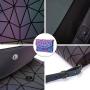 Lovevook fashion famous designer geometric luminous pu leather handbags for women ladies crossbody purses bags