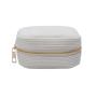 Embroidery Logo Ladies Women Beige Corduroy Zipper Makeup Organizer Men Wholesale Outdoor Toiletry Pouch Travel Cosmetic Bag