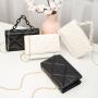 Women Bags 2024 new Ladies Korean style cosmetic chain women's shoulder bags pu fashion embroidery women's messenger bags