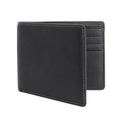 Full grain genuine leather bifold wallet RFID men wallets with customized logo
