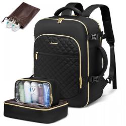 LOVEVOOK Large 30L Waterproof Suitcase Backpacks with 3 Packing Cubes Business College Weekender Overnight Travel Backpack Women