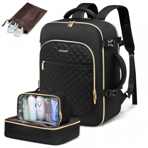 LOVEVOOK Large 30L Waterproof Suitcase Backpacks with 3 Packing Cubes Business College Weekender Overnight Travel Backpack Women