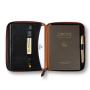 Custom Zipper Notepad Multi-functional Leather Notebook Work Book 80 Sheets Printed Promotion