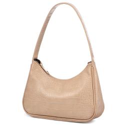 LOVEVOOK Small Purses Croc Pattern Clutch Purse, cute Vegan Leather shoulder bags Little bag women Mini Handbag and purses