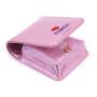 CUIKCA Lipstick Bag With Mirror Pink Pouch Laser Pu Leather Makeup Organizer Embroidered Purse