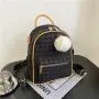 Plush Pendant Backpack Women Pure Color Custom Designer Handbag Pu Leather Fashion Lady Bag JY221006