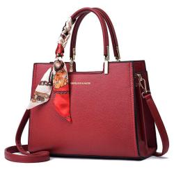 2024 Premium Bags for Women Red Slung Handbag Single Chain Strap Portable and Fashion Lady Style Wedding Bag Scarves Included