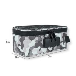 Camouflage Stash bag with Carbon Fiber Odor Proof Container Lock Smell Proof Case