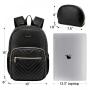 LOVEVOOK 14 inch Laptop Back pack Men 2pcs Sets Waterproof Leather Fashion Bagpack Cute Travel Backpacks  Purse for Women Ladies