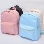 Stock No MOQ Baby Pink Stylish College School Water Resistant Casual Daypack Women Girls Solid Color Backpacking Bags