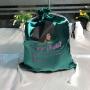 Large Green White Silk Satin Shoes Dust Drawstring Pouch