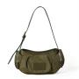 Nylon Pocket Shoulder Fashion Half Moon Zipper Handbag Wholesale Korean Small Black Saddle bag For Women