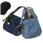 Large-Capacity Denim Cowboy Bag Fashionable Waterproof Shopping Bag for Both Male and Female Art Students Makeup Schoolbag