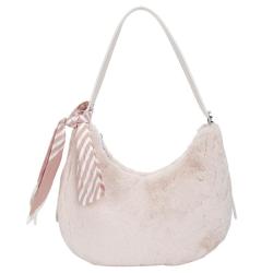 Luxury Customization Logo Designer Hobos Famous Brands For Women European and American Style Fashion Polyester Warmer Fur Hobos