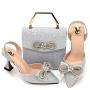 2024  Wedding Party High Heels Paired Handbag Pointed pumps and Handbag Set For Women Match