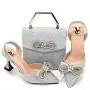 2024  Wedding Party High Heels Paired Handbag Pointed pumps and Handbag Set For Women Match