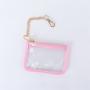 Keymay New Design RTS Fast Shipping 10 Colors Waterproof Cute Girls Clear PVC Coin Purse PVC Wallet Keychain Mini Bag Keychain
