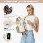 LOVEVOOK Cute Daypack for School Travel Party Stylish Waterproof Backpack Purse with USB Port Mini Backpack for Women Girls