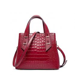 Luxury Embossed Crocodile Leather Ladies Bag Real Cow Leather Handbags