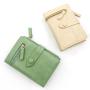 LOW PRICE Hot Selling Retro Embroidery Thread Wallet Short Buckle Wallet Pure Color Zipper Coin Purse Wallet For Girls